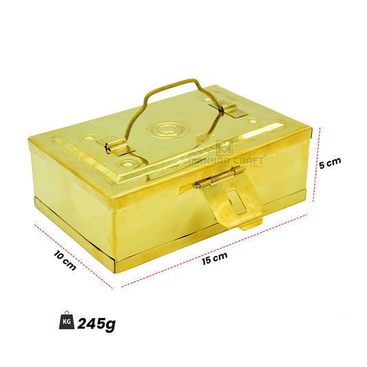 Brass Betel Box (Large)- Rectangular shaped