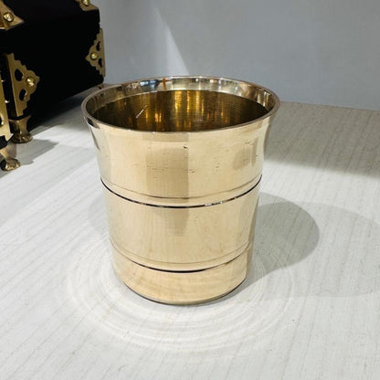 Premium bronze glass tumbler with design