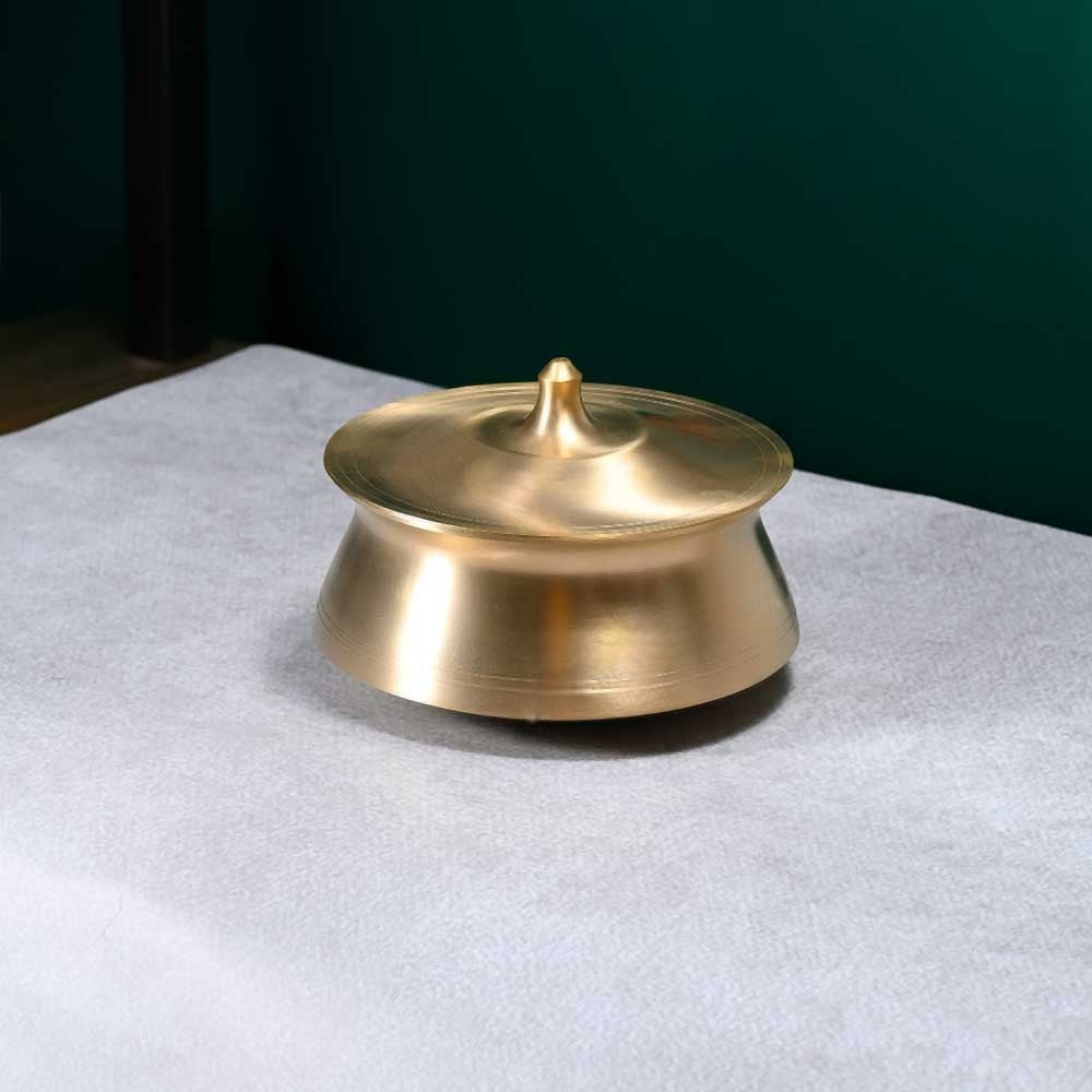 Kansa/Bronze Serving Handi - Matte Finish | Traditional Cookware and serveware