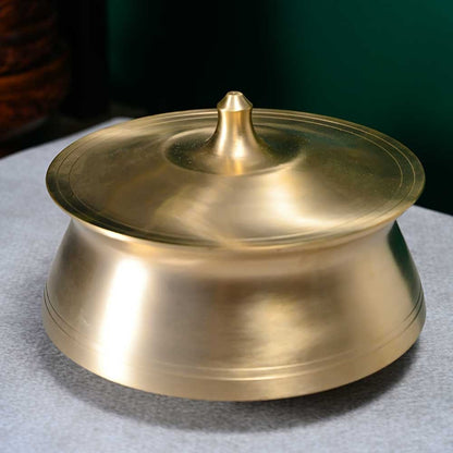 Kansa/Bronze Serving Handi - Matte Finish | Traditional Cookware and serveware