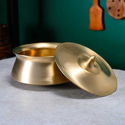 Kansa/Bronze Serving Handi - Matte Finish | Traditional Cookware and serveware