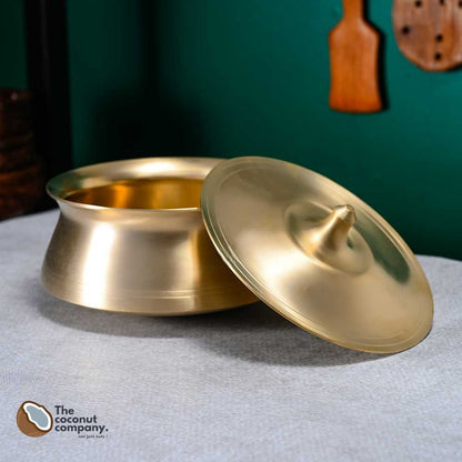 Kansa/Bronze Serving Handi - Matte Finish | Traditional Cookware and serveware