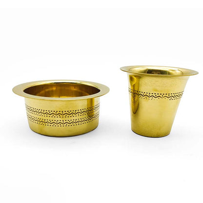 Premium Brass Tumbler & Dabra set