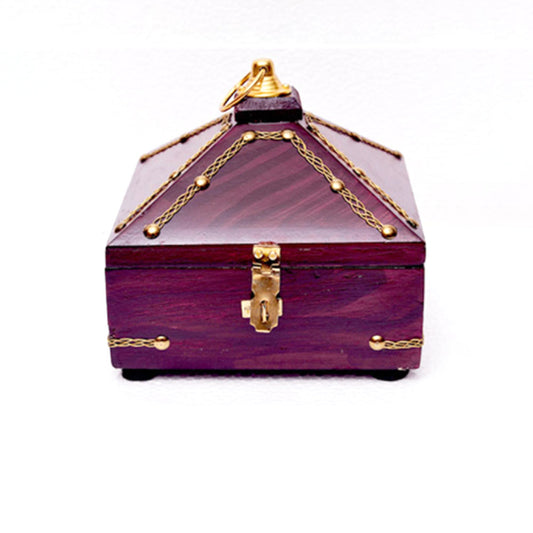 Wooden jewelry box Pyramid shaped