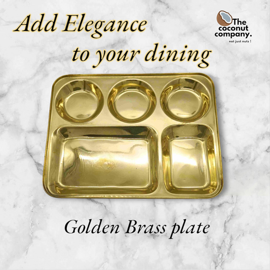 Polished Brass Dinner Plate - Elegant Design