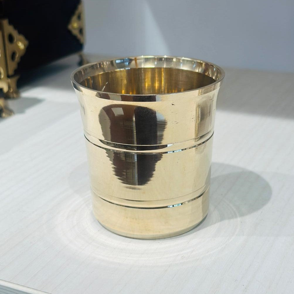 Premium bronze glass tumbler with design