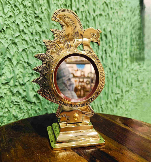 Aranmula Kannadi Tabletop Mount Metal Mirror (2.5 inch)