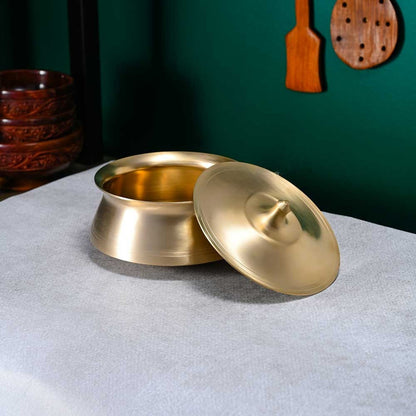 Kansa/Bronze Serving Handi - Matte Finish | Traditional Cookware and serveware