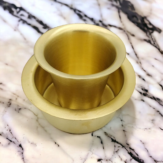 Premium Brass Tumbler & Dabra set - (Matt finish)