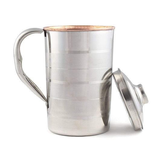 Copper Inlay Steel Jug/Water Pitcher